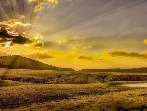 Sunrise over the prairie