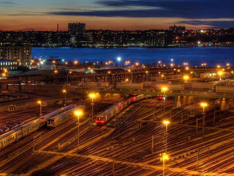 City lights series hudson rail yards