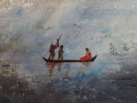 Three people in boat