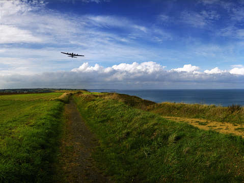 B 17 above omaha beach
