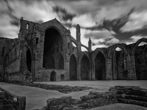 Melrose abbey in roxburghshire