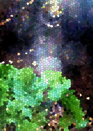 Abstracted green leaves