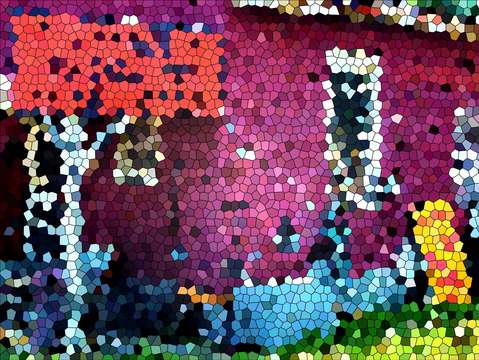 Abstracted purple shack
