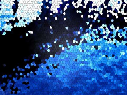 Abstracted blue water