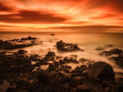 Red sunrise