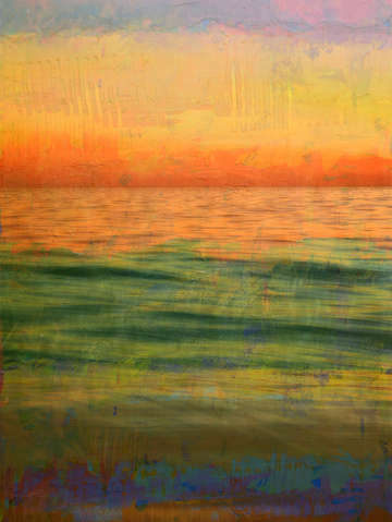 After the sunset teal waters