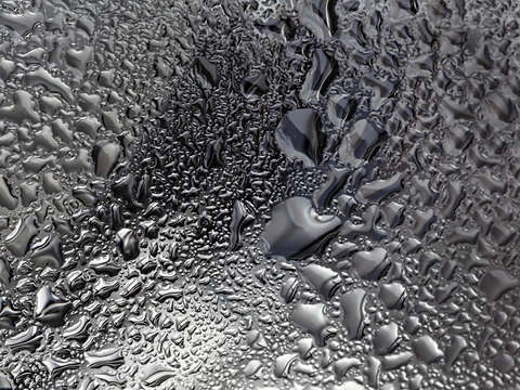 Raindrops on glass