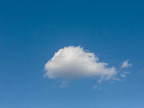 A solitary cloud