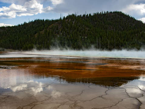 Steaming prismatic spring