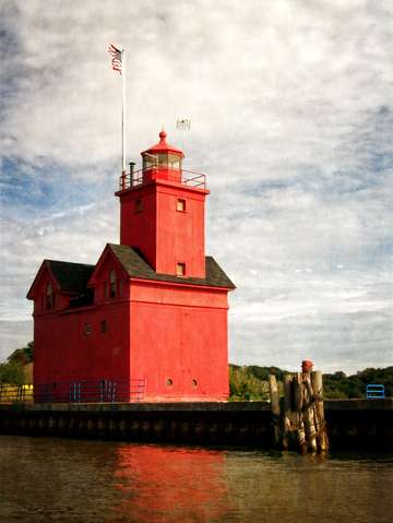 Big red with flag