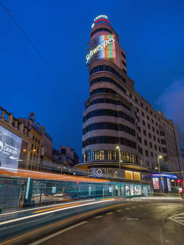 Gran v a blue hour