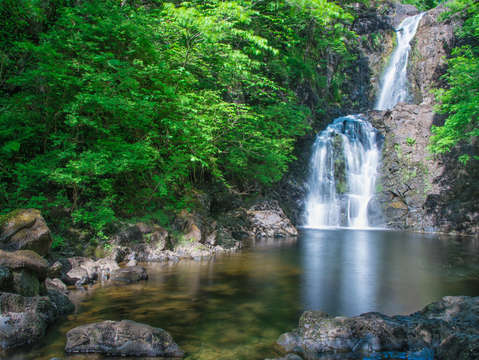 Rha waterfalls in isle of skye