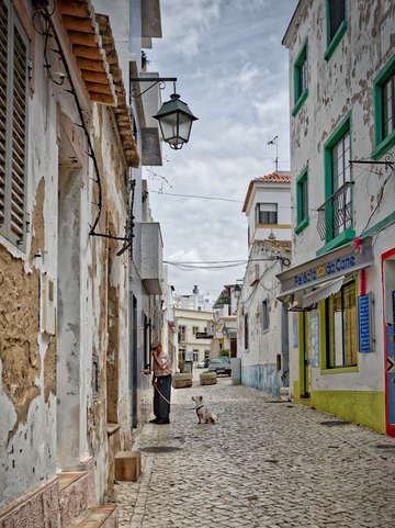 A man and his dog in alvor