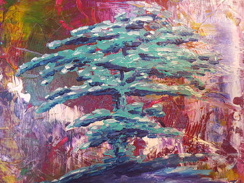 Cool blue tree