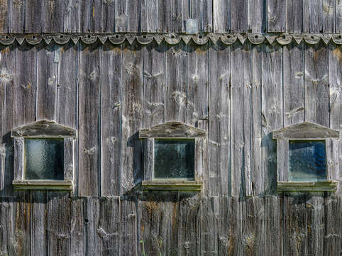 Ancient barn windows