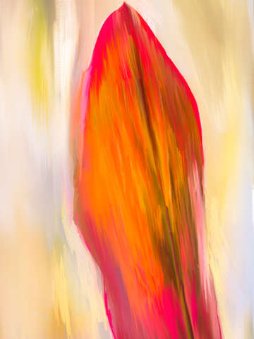 Red ti leaf digital painting