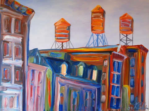 Nyc watertowers on 11th street