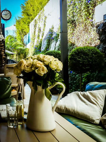 Flowers pitcher