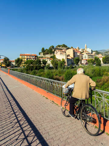 Ventimiglia man on bike