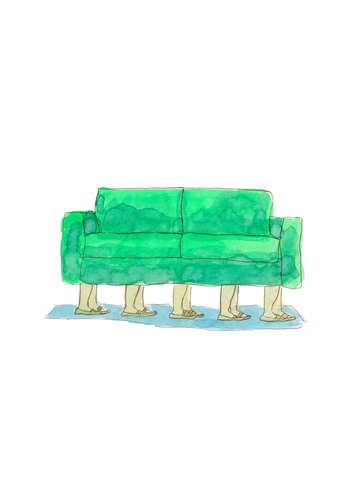 Couch with legs