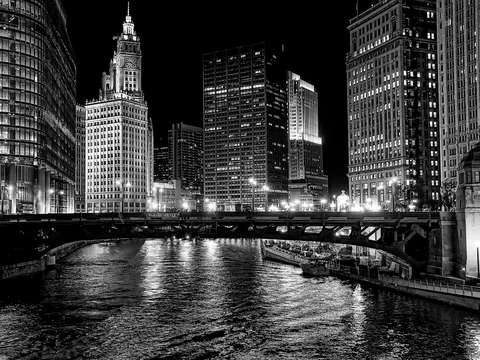 Chicago by night