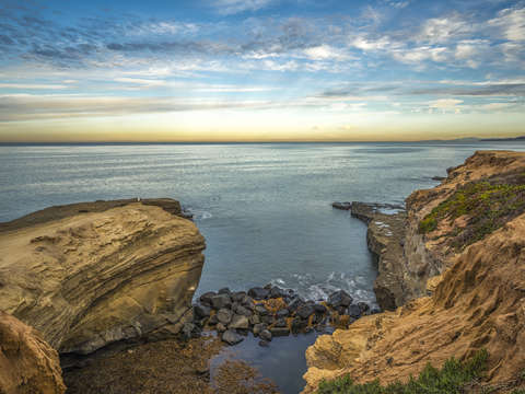 Inbetween at sunset cliffs
