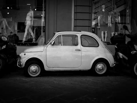 Vintage fiat 500 florence italy
