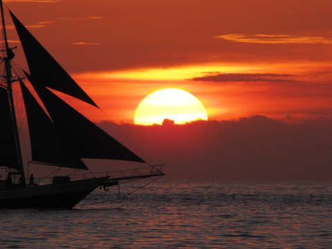 Sailing at sunset 2
