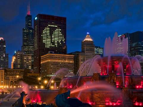 Chicago blackhawks fountain