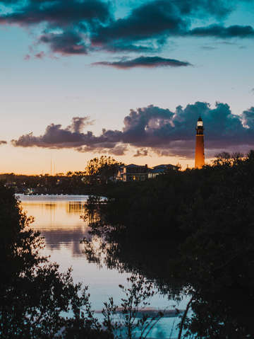 Lighthouse at sunset