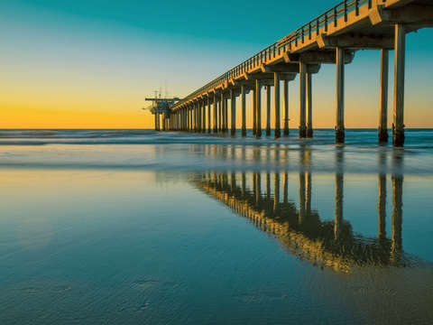 Sunset scripps pier la jolla san diego california