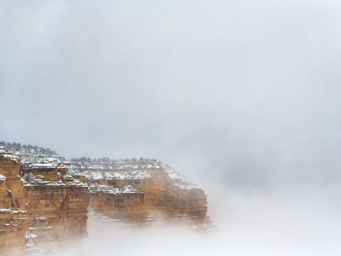 Grand canyon through the clouds