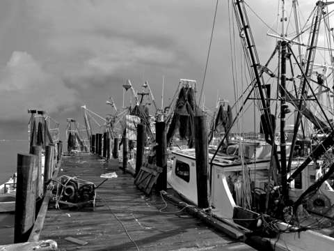 Stormy morning in bw
