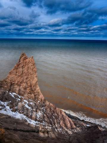Bluffs in blue