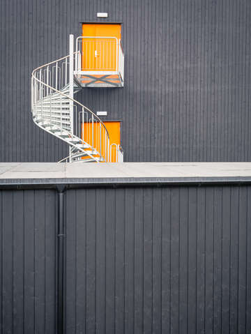 The orange doors