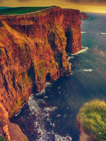 Along the cliffs