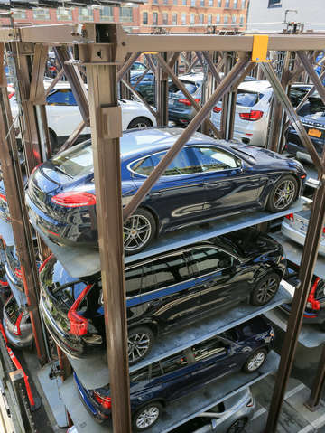 A stack of cars chelsea nyc