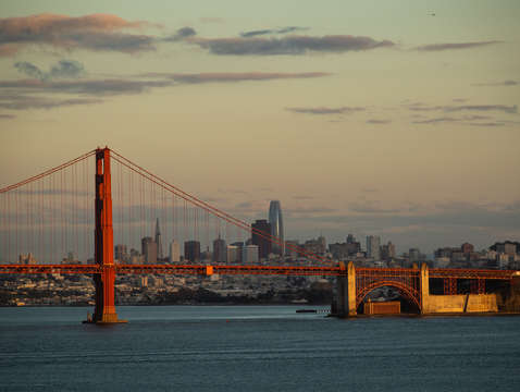 City by the bay sunset