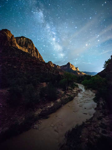 Milky way over zion