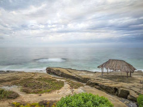 Shack sea in march