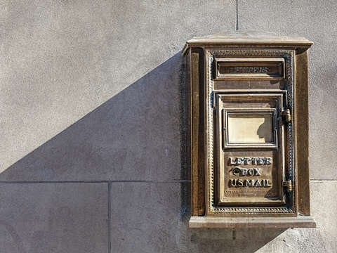 Brass letter box