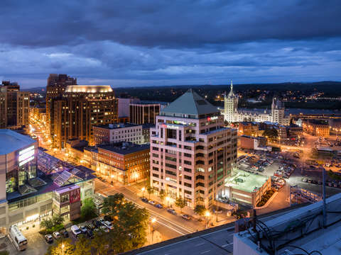 Downtown albany twilight