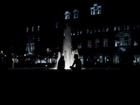 Night time at the fountain no 4