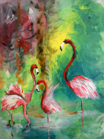 Original flamingo dancers