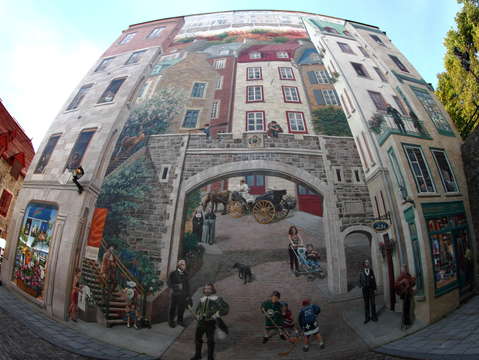 Quebec city mural