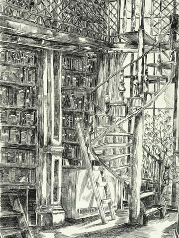 Boston athenaeum interior i