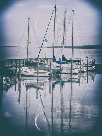 Sailboats blue