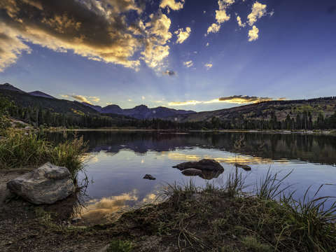 Sunset on sprague lake