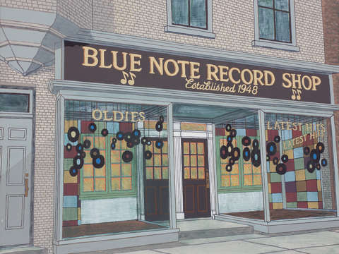 Blue note record shop