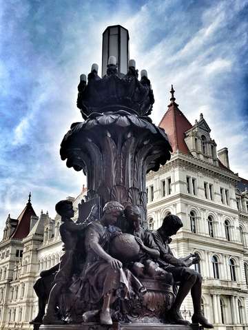 Lamppost at new york state capitol